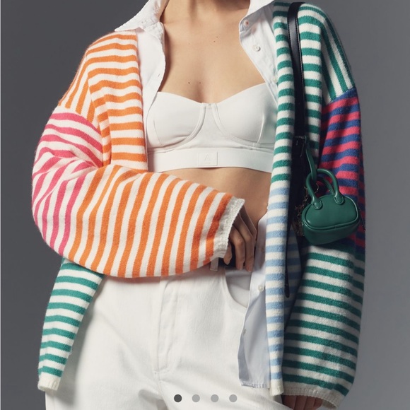 Anthropologie Sweaters - Maeve Stripe Open-Front Cardigan